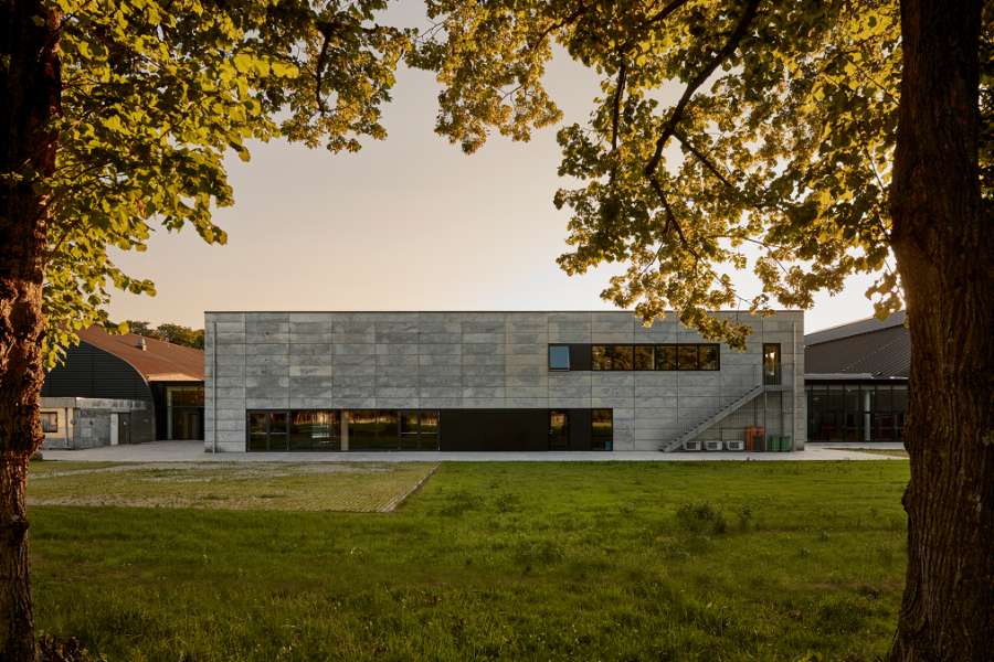 A steel façade with character provides room for sport organisations, Ringsted Sportscenter, Tværalle 8, 4100 Ringsted, Denmark
